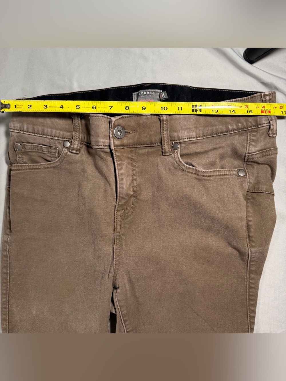 Torrid Super Soft Bombshell Skinny Jegging Jeans Size 14 Hi-Rise Greenish Brown - Picture 10 of 15